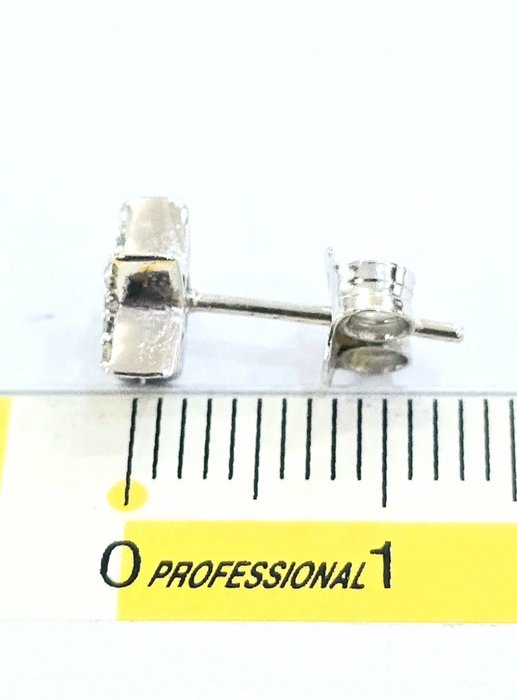 Øreringe - 18 kraat Hvidguld -  045ct tw Diamant (Naturfarvet)