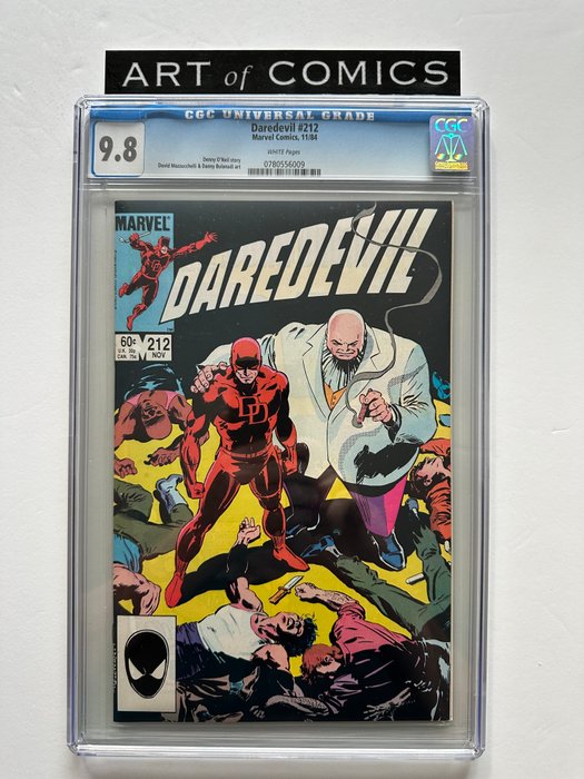 Daredevil #212 - CGC Graded 9.8 - Extremely High Grade!! - White Pages!! - 1 Graded comic - Første udgave - 1984