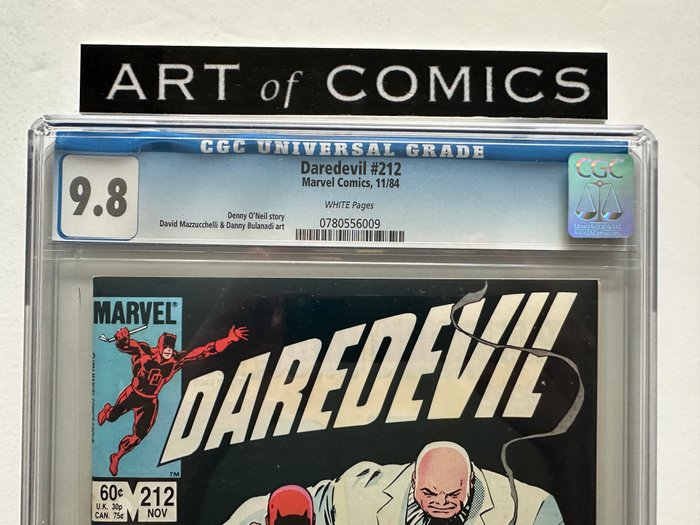 Daredevil #212 - CGC Graded 9.8 - Extremely High Grade!! - White Pages!! - 1 Graded comic - Første udgave - 1984