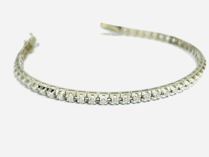 Armbånd - 18 kraat Hvidguld -  2.90ct. tw. Diamant (Natur)  - Fremstillet i Italien