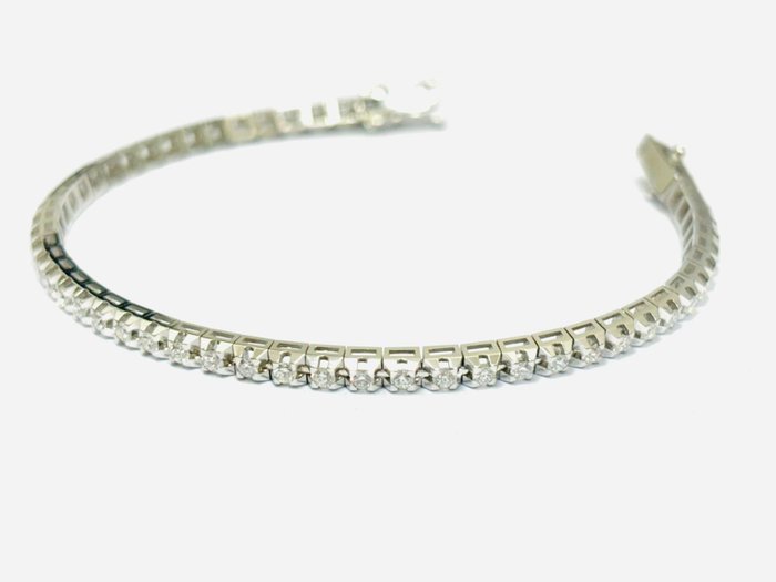 Armbånd - 18 kraat Hvidguld -  2.90ct. tw. Diamant (Natur)  - Fremstillet i Italien