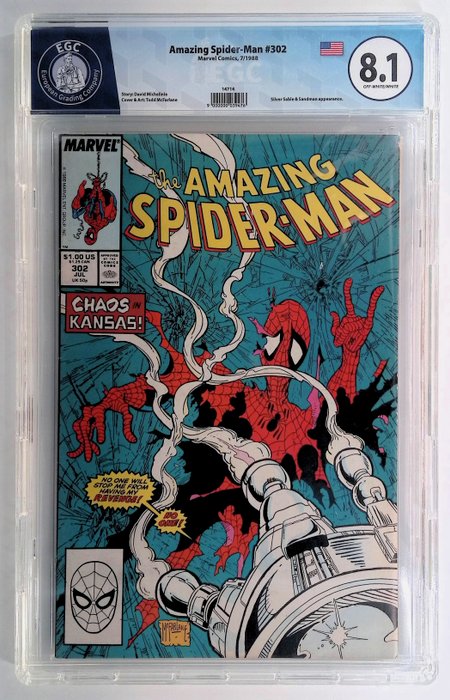 Amazing Spider-Man #302 - EGC graded 8.1 - 1 Graded comic - 1988