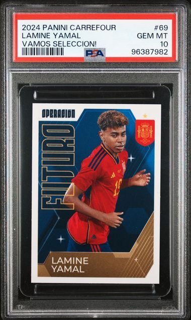 2024 Panini Carrefour Vamos Seleccion! Lamine Yamal #69 PSA 10 - 1 Graded sticker