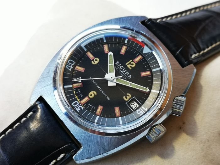 Sicura - "Rotating bezel Diver's Watch" - Uomo - 1970-1979 - Ingen mindstepris - Mænd - 1970-1979