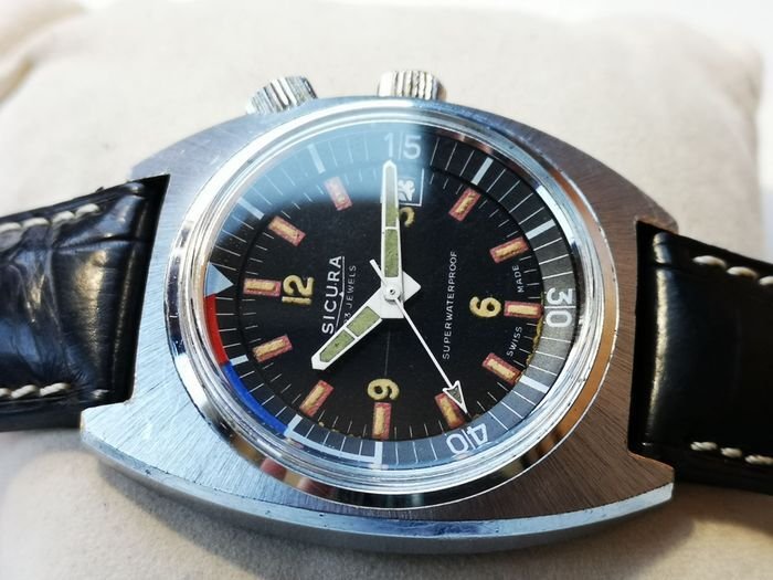 Sicura - "Rotating bezel Diver's Watch" - Uomo - 1970-1979 - Ingen mindstepris - Mænd - 1970-1979