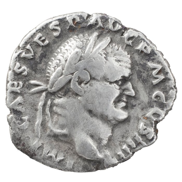 Romarriket. Vespasian (AD 69-79). Denarius Rome, AD 72-73 - Sacrificial implements  (Ingen mindstepris)