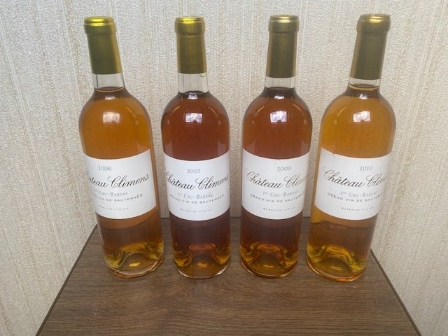 2006 2007 2009  2010 Château Climens - Sauternes 1er Grand Cru Classé - 4 Flasker (075 L)