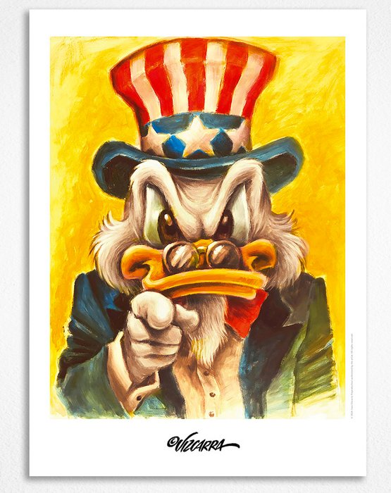 Joan Vizcarra - Uncle Scrooge’s Tribute to “Uncle Sam Wants You” - Hand Signed by the Artist