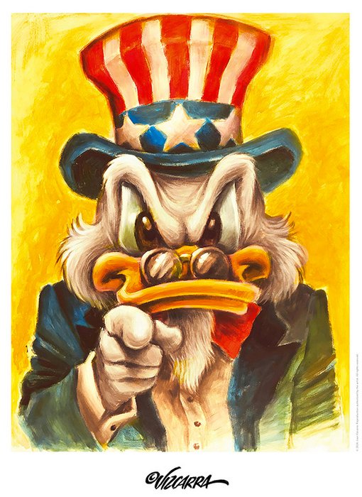 Joan Vizcarra - Uncle Scrooge’s Tribute to “Uncle Sam Wants You” - Hand Signed by the Artist