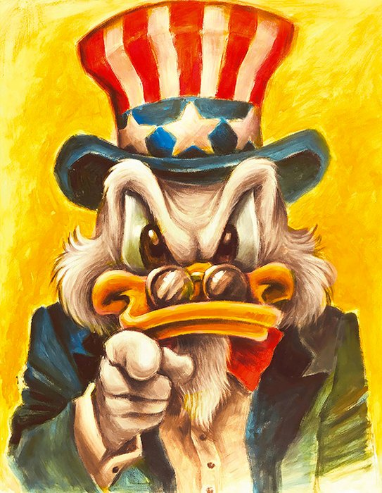 Joan Vizcarra - Uncle Scrooge’s Tribute to “Uncle Sam Wants You” - Hand Signed by the Artist