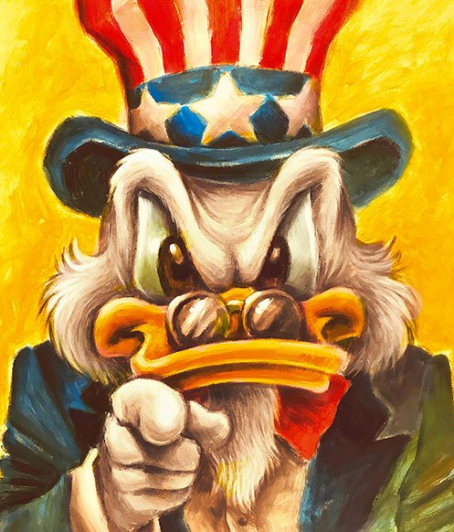 Joan Vizcarra - Uncle Scrooge’s Tribute to “Uncle Sam Wants You” - Hand Signed by the Artist