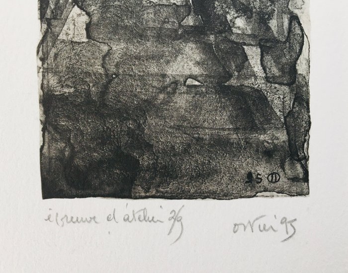 Jean-Jacques Ostier (1945- 2011) - Escalier à Montmartre - Lithographie originale signée