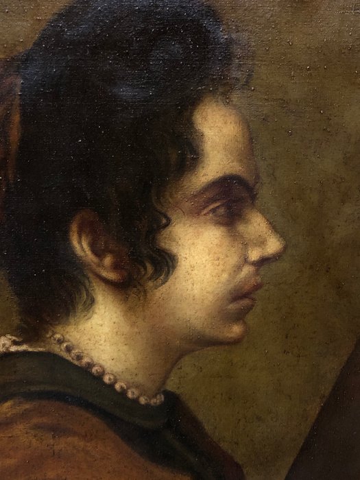 École Espagnole (XIX-XX) - Juana Pacheco, femme du peintre, déguisée en Sybile (D'après Velázquez)