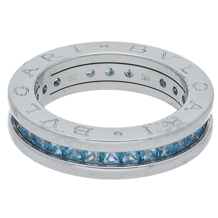 Bvlgari - Ring - B.zero 1 - 18 kraat Hvidguld - Topas