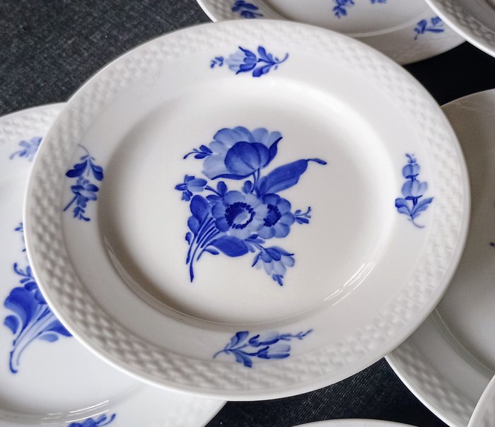 Royal Copenhagen - Middagssæt (10) - Blue Flower - Porcelæn