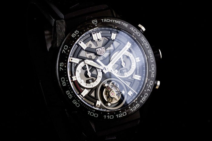 TAG Heuer - Carrera Heuer-02T Tourbillon Titanium Chronograph - CAR5A8W - Mænd - 2011-nu