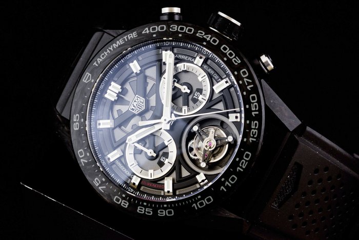 TAG Heuer - Carrera Heuer-02T Tourbillon Titanium Chronograph - CAR5A8W - Mænd - 2011-nu