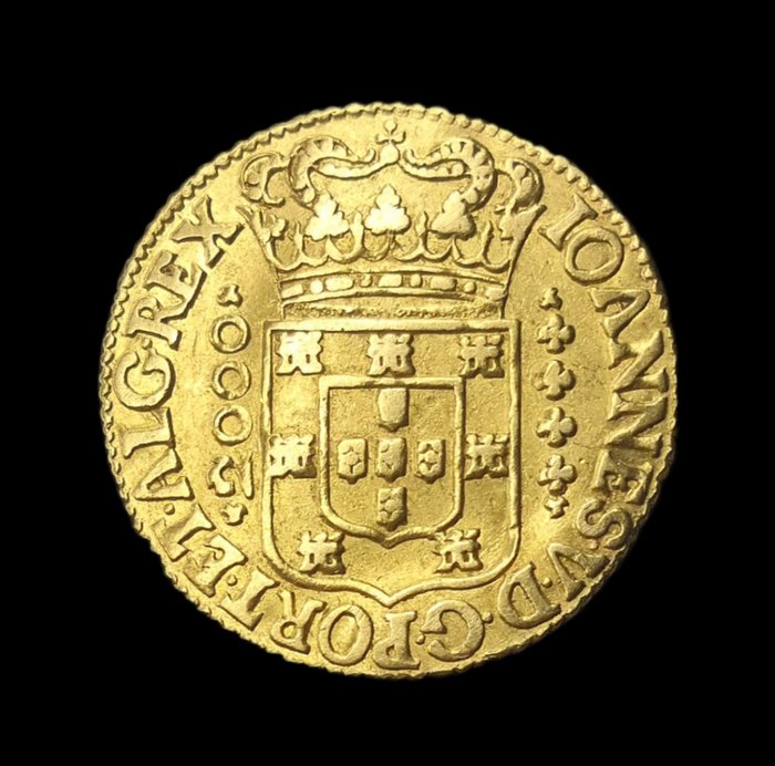 Portugal D João V (1706-1750) Meia Moeda (2400 Reis) 1712 - Lisboa - Escassa