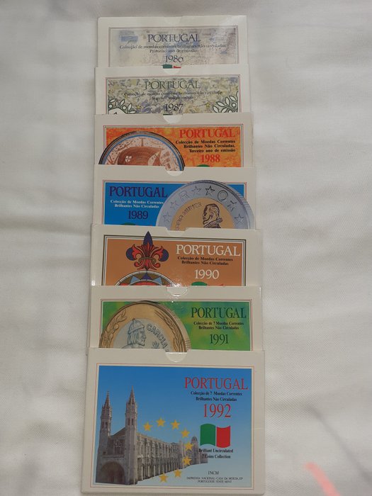 Portugal Republic Lot of 7 carteiras 1986/1992  (Ingen mindstepris)