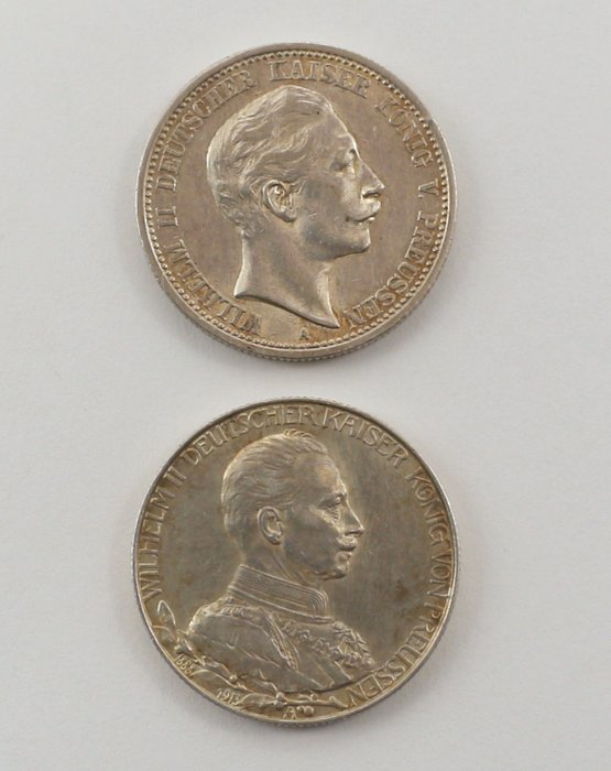 Tyskland, Emperie. Wilhelm II. (1888-1918). 2 Mark 1980, 1913  (Ingen mindstepris)