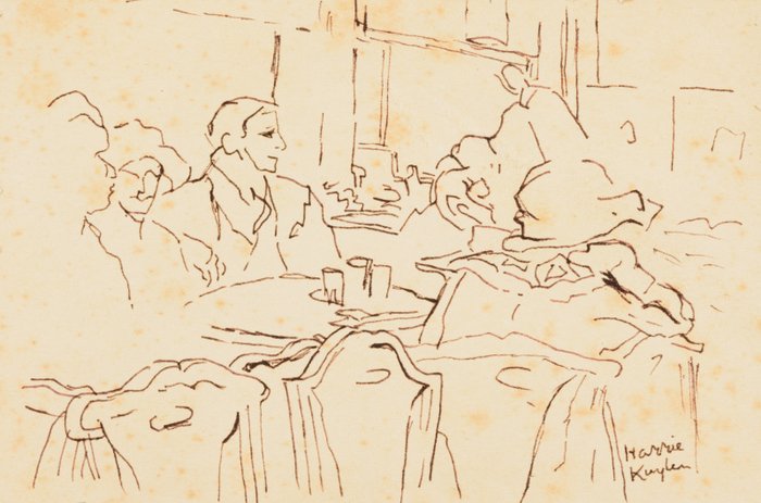 Harrie Kuijten (1883-1952) - aan tafel