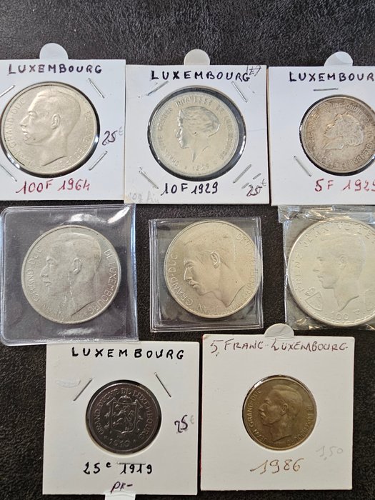 Luxembourg. Collection of coins 1919 t.e.m. 1986  (Ingen mindstepris)