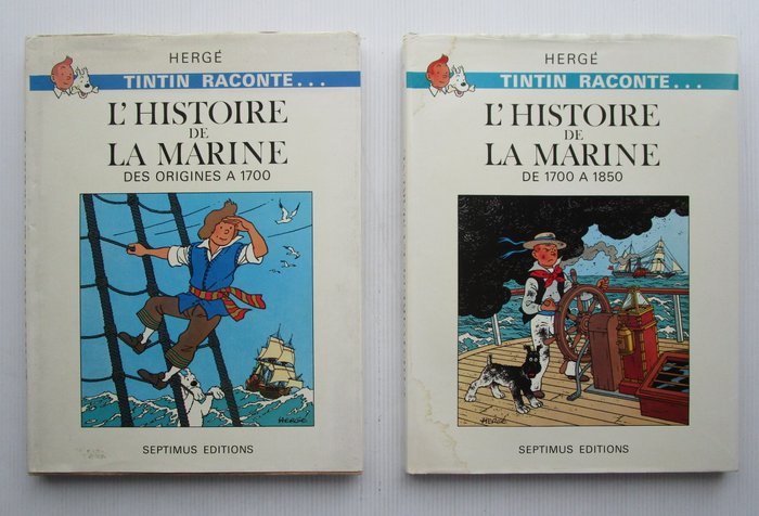 Tintin - Tintin Raconte - L'histoire de la marine T1 + T2 - 2 Albums - 1979/1981