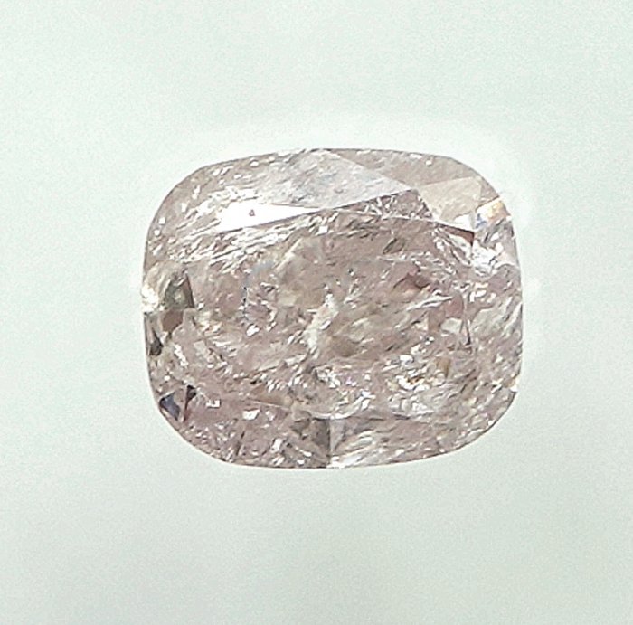 Ingen mindstepris - 1 pcs Diamant  (Naturfarvet)  - 0.38 ct - Faint Lyserød - I3 - Gem Report Antwerp (GRA)