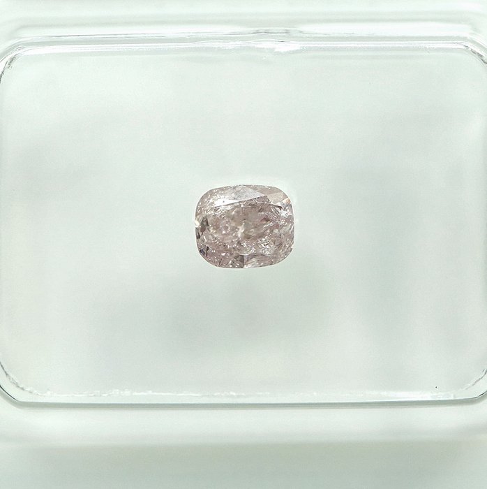 Ingen mindstepris - 1 pcs Diamant  (Naturfarvet)  - 0.38 ct - Faint Lyserød - I3 - Gem Report Antwerp (GRA)