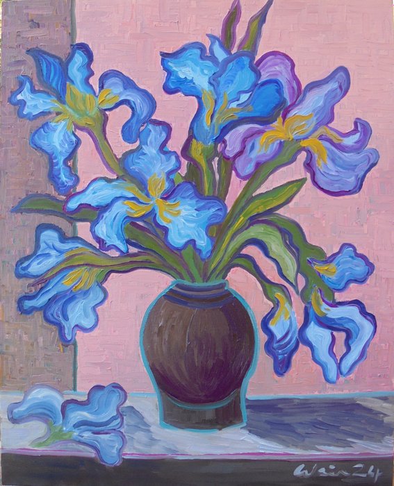 Kirsty Wain - Vase of Irises