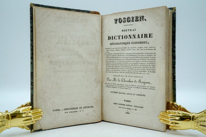 Vosgien / M. Le Chevalier De Roujoux - Nouveau Dictionnaire géographique universel - 1833