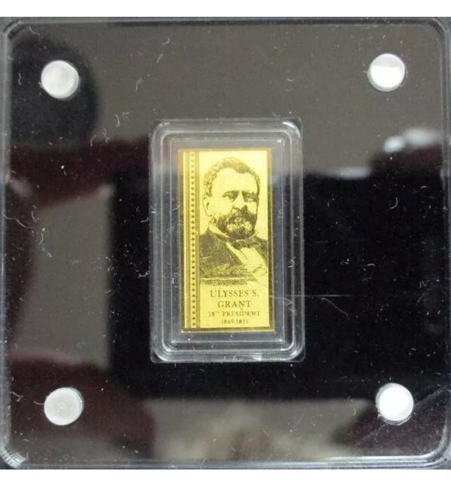 Förenta staterna. Gold bar 18. US-Präsident - Ulysses Grant, 1/500 Oz  (Ingen mindstepris)