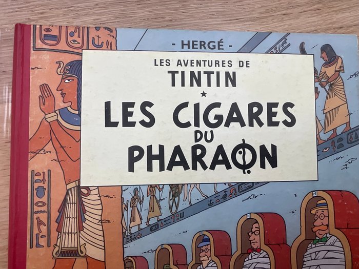 Tintin T4 - Les Cigares  du Pharaon (B14) - C - 1 Album - Første belgiske udgave - 1955