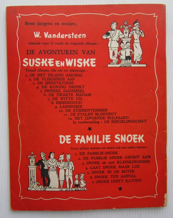 Suske en Wiske RV - 02 - De vliegende aap - 1 Album - Genoptryk - 1951