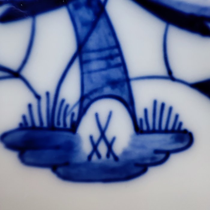 Meissen - Sæt skåle (2) - 2er Set runde Schalen/Beilagenschalen Ø 24,5 - 25,2 cm Zwiebelmuster Neuer Ausschnitt - Porcelæn