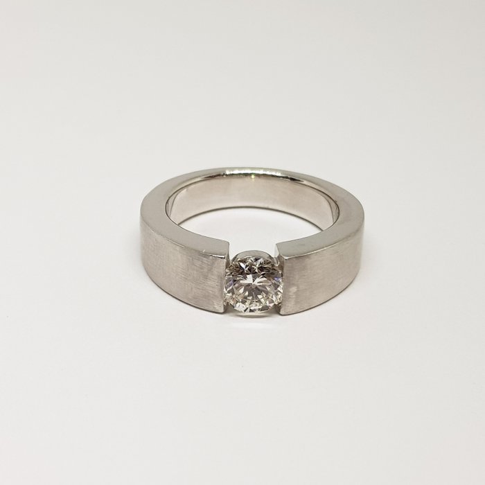 Ring - 18 kraat Hvidguld -  0.95ct. tw. Diamant (Natur)