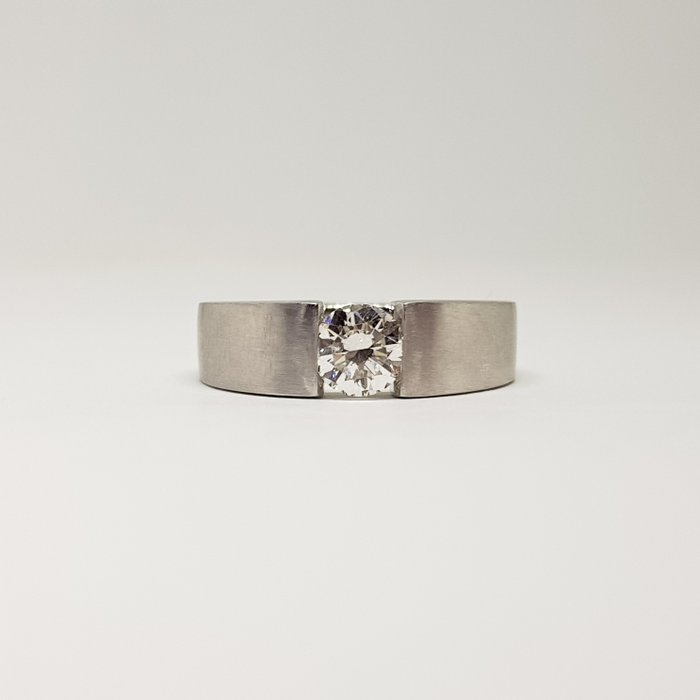 Ring - 18 kraat Hvidguld -  0.95ct. tw. Diamant (Natur)