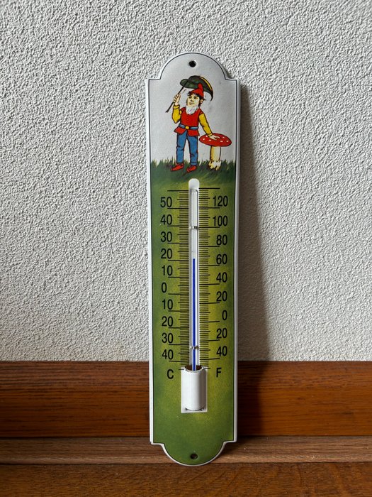 Reclame Thermometer - Decoratieve Thermometer - Emaljeskilt - Emalje, Metal