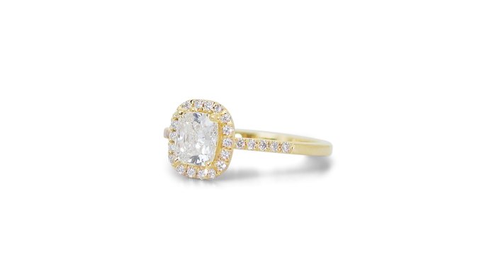 Ring - 18 kraat Gulguld -  1.22ct. tw. Diamant (Natur) - Diamant