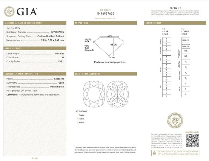 Ring - 18 kraat Gulguld -  1.22ct. tw. Diamant (Natur) - Diamant