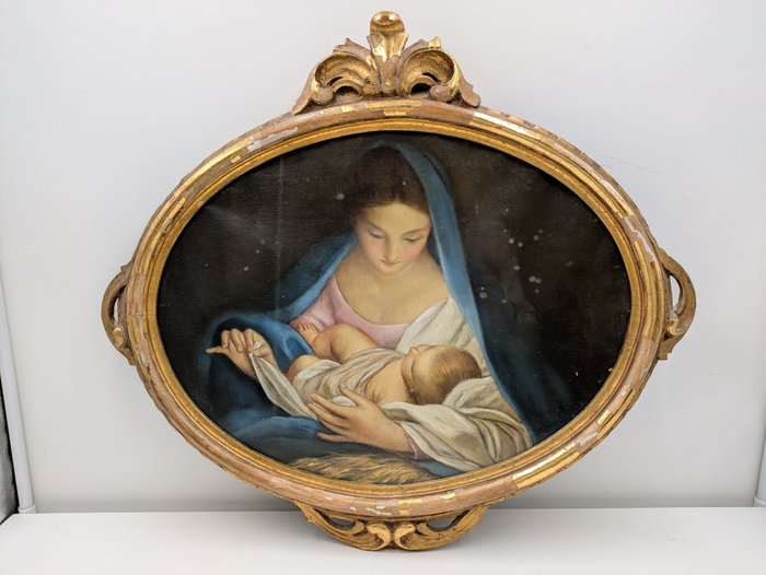 Scuola italiana (XIX), da Carlo Maratta - Madonna con Bambino