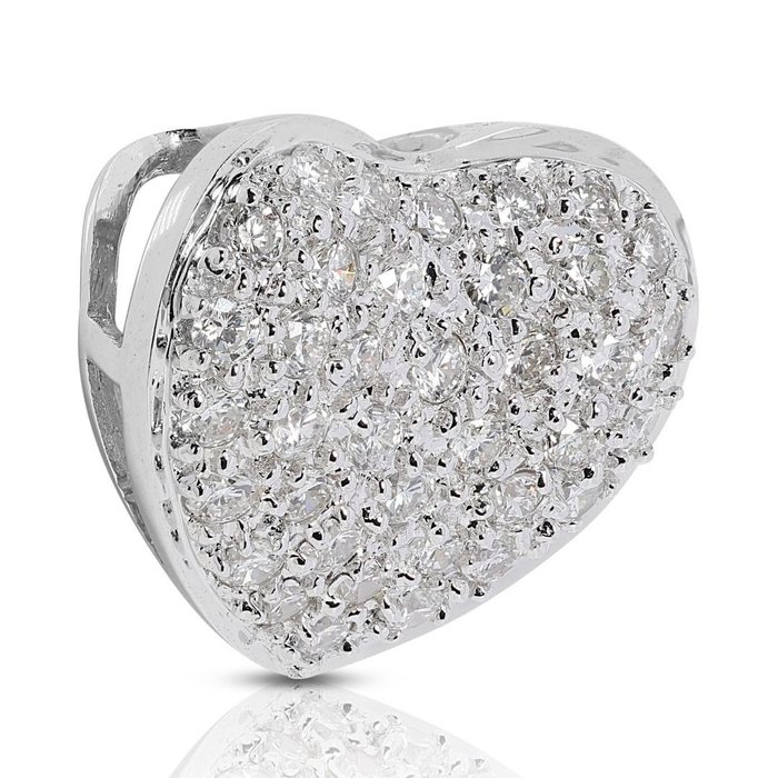 Vedhæng - 18 kraat Hvidguld -  048ct tw Diamant (Natur)