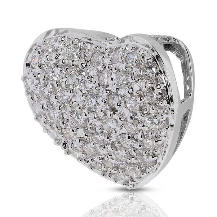 Vedhæng - 18 kraat Hvidguld -  048ct tw Diamant (Natur)