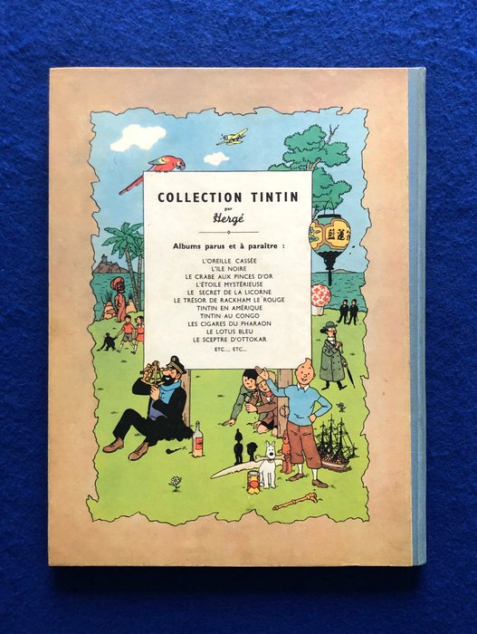 Tintin T7 - L'Île noire (B1) - 1 Album - Genoptryk - 1946