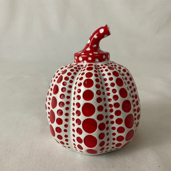 After Yayoi Kusama - Dots Obsession Pumpkin Red  White