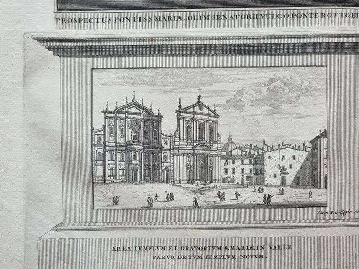 Italien - Rom; François Halma / Lievin Cruyl - Beschryving van Nieuw / Vedute di Roma - Prospectus Ponte rotto e Isola Tiberina - 1701-1720