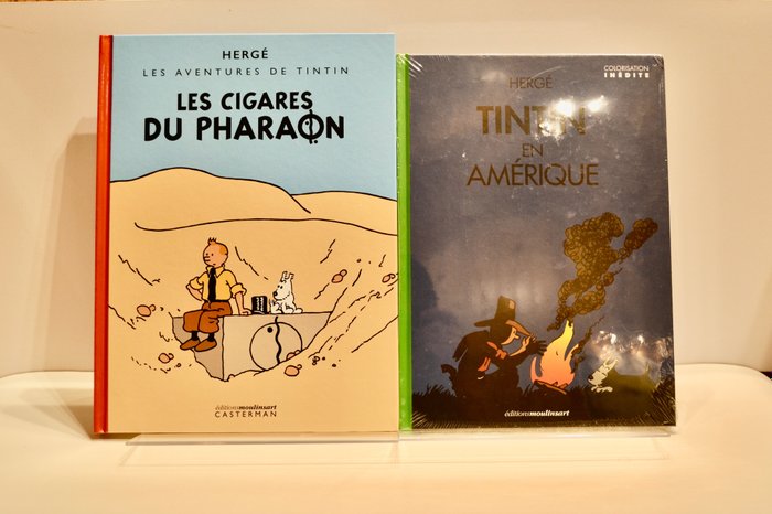 Tintin T3 + T4 - Tintin en Amérique + Les cigares du pharaon - colorisation inédite - 2x C - 2 Albums - Begrænset udgave - 2020/2022