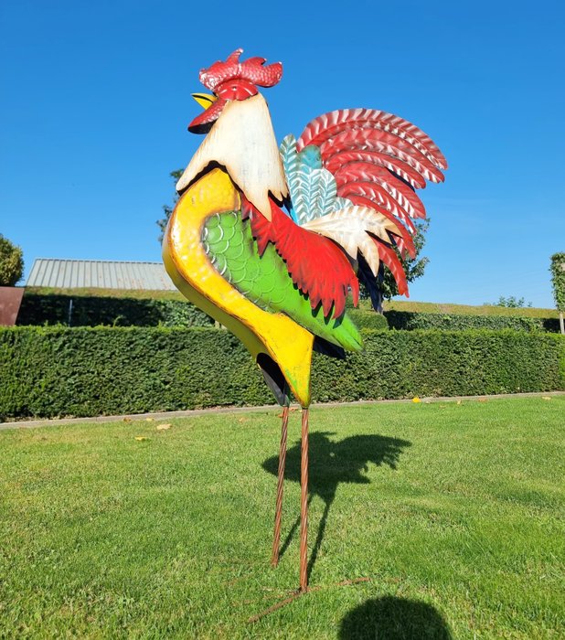 Skulptur XXL Metal Rooster - Huge - 120 cm - Metal