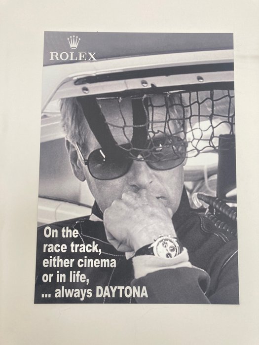 Paul Newman - Rolex Daytona - Reklameplakat - Aluminium