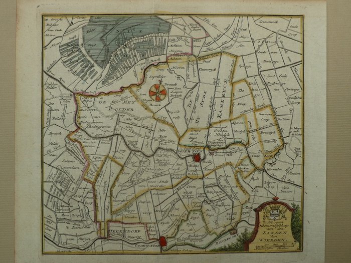 Holland - Utrecht, Woerden; Hendrik de Leth - 't Hoogen Heemraetschap van den Landen van Woerden - 1740